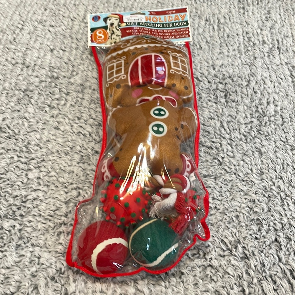 Holiday gift stocking for dogs